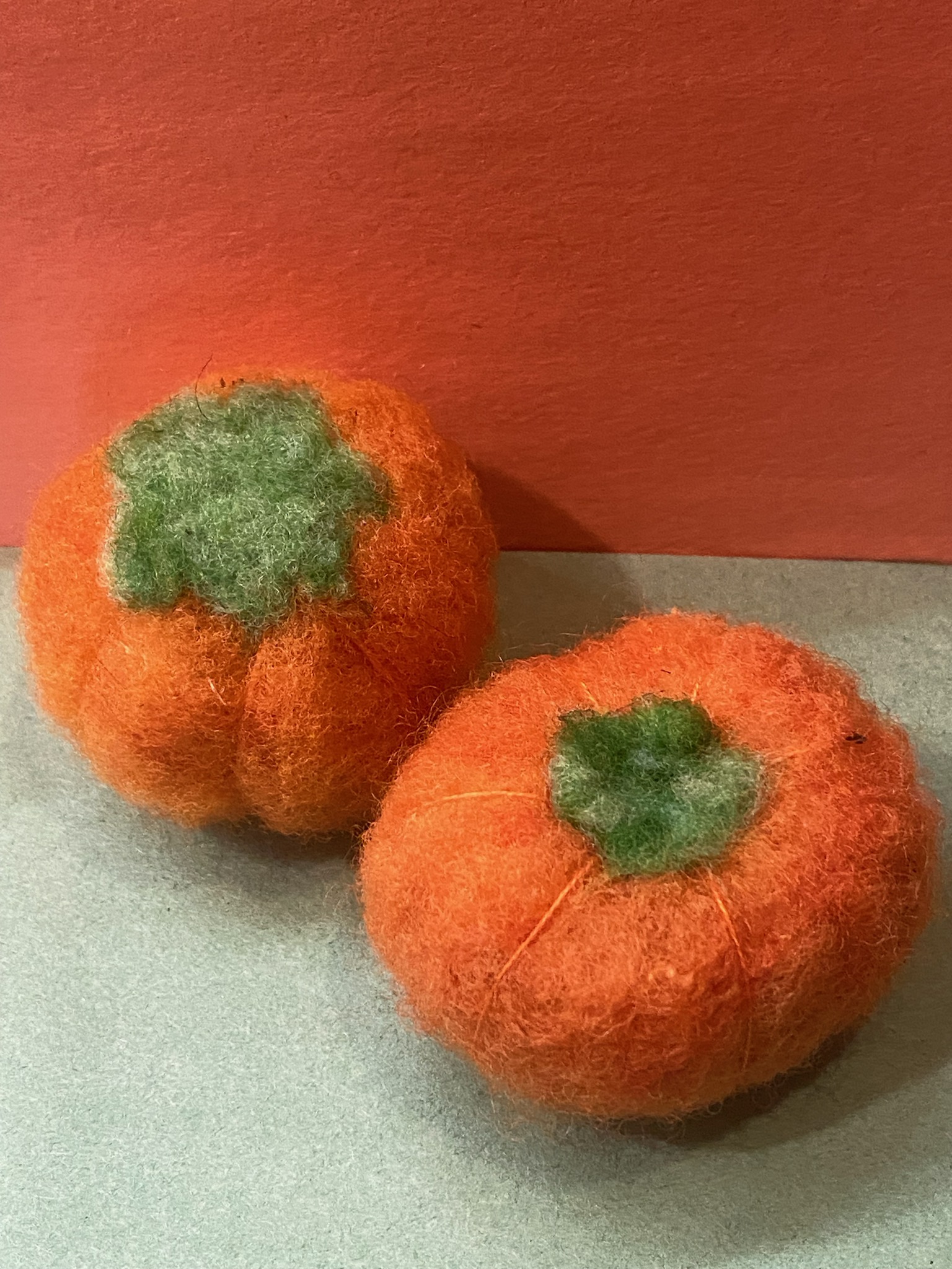 Two small pumpkins